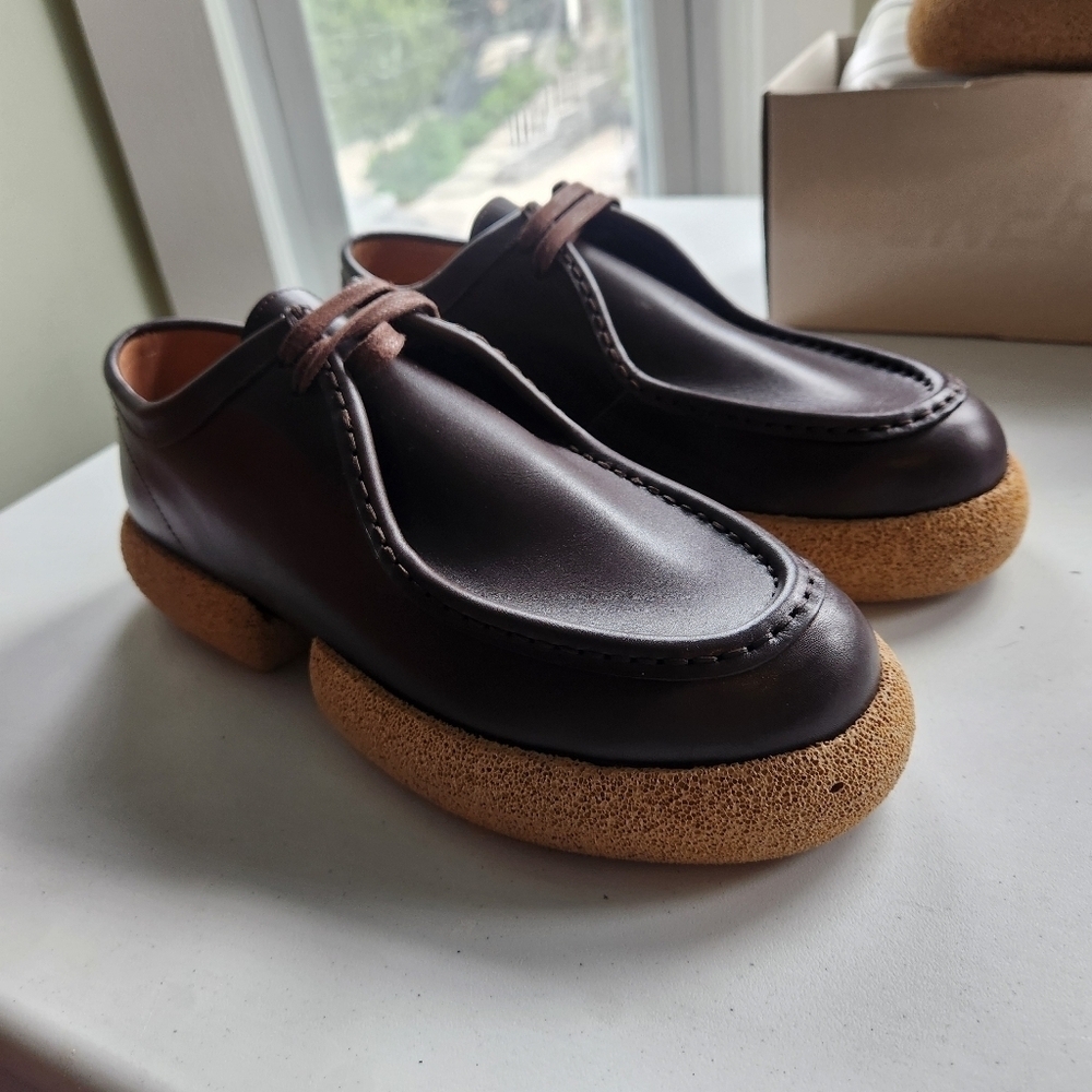 DRIES VAN NOTEN Brown Leather Oxfords 39.5 BNWOB - Picture 4 of 11